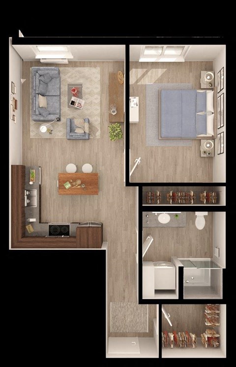 Anthem PDX Apartments C3a Floor Plan